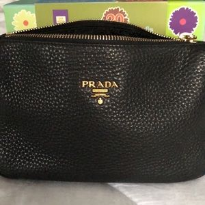 Authentic Gently used leather Prada wristlet
